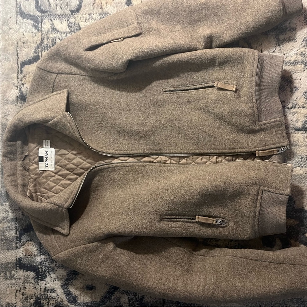 Top man bomber jacket wool size small